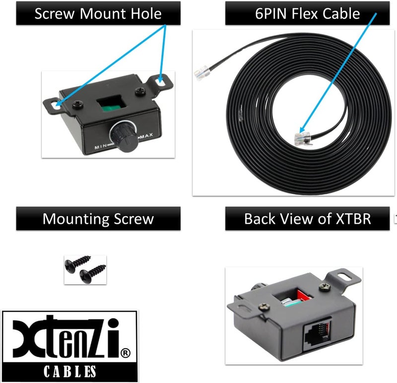 Xtenzi Amplifier Remote Bass Level Control Volume Knob XTBR25 Compatible with Alpine RUX-Knob2 Amp. - Image 3